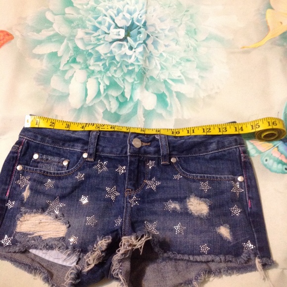 🦋 Pink Victoria's Secret denim shorts size 0 - Picture 5 of 6